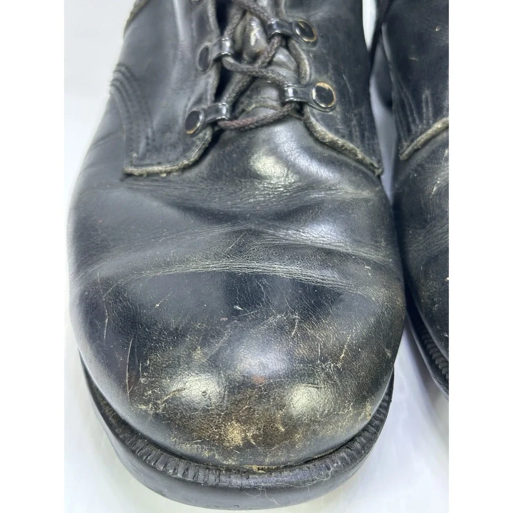 Vintage RO Search Military Boots Mens 11.5 M Black Leather Jump Combat USA 5-85